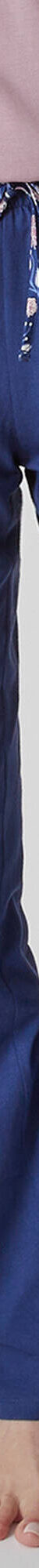 Pantalon pyjama coton uni avec noeud imprimé floral (marine) Pantalon pyjama coton uni avec noeud imprimé floral (marine)
